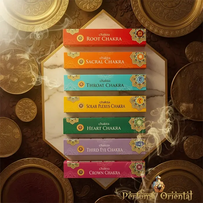 Pack de Incienso 7 Chakras de Karnataka Fragrance - Perfume Oriental