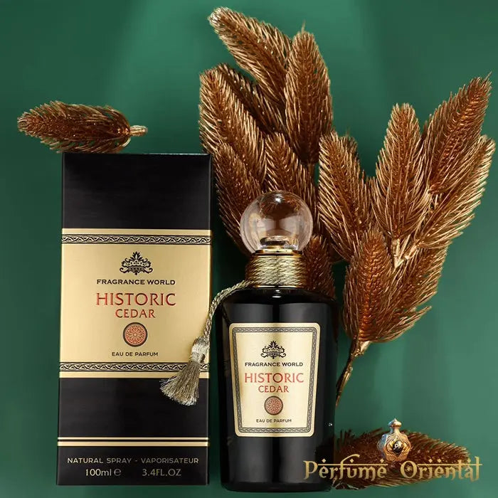 HISTORIC CEDAR de FRAGRANCE WORLD, perfume unisex de 100 ml con cedro oriental y especias