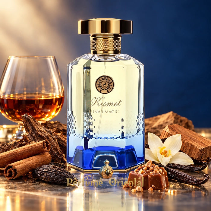 Kismet Lunar Magic Maison Alhambra Eau de Parfum 100 ml, fragancia masculina con coñac, canela, vainilla, sándalo y praliné.