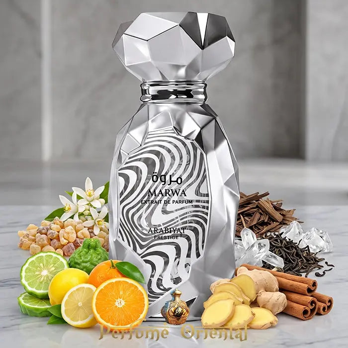 Marwa Extrait De Parfum Arabiyat Prestige Con Bergamota Limón Naranja Jengibre Canela Y Maderas