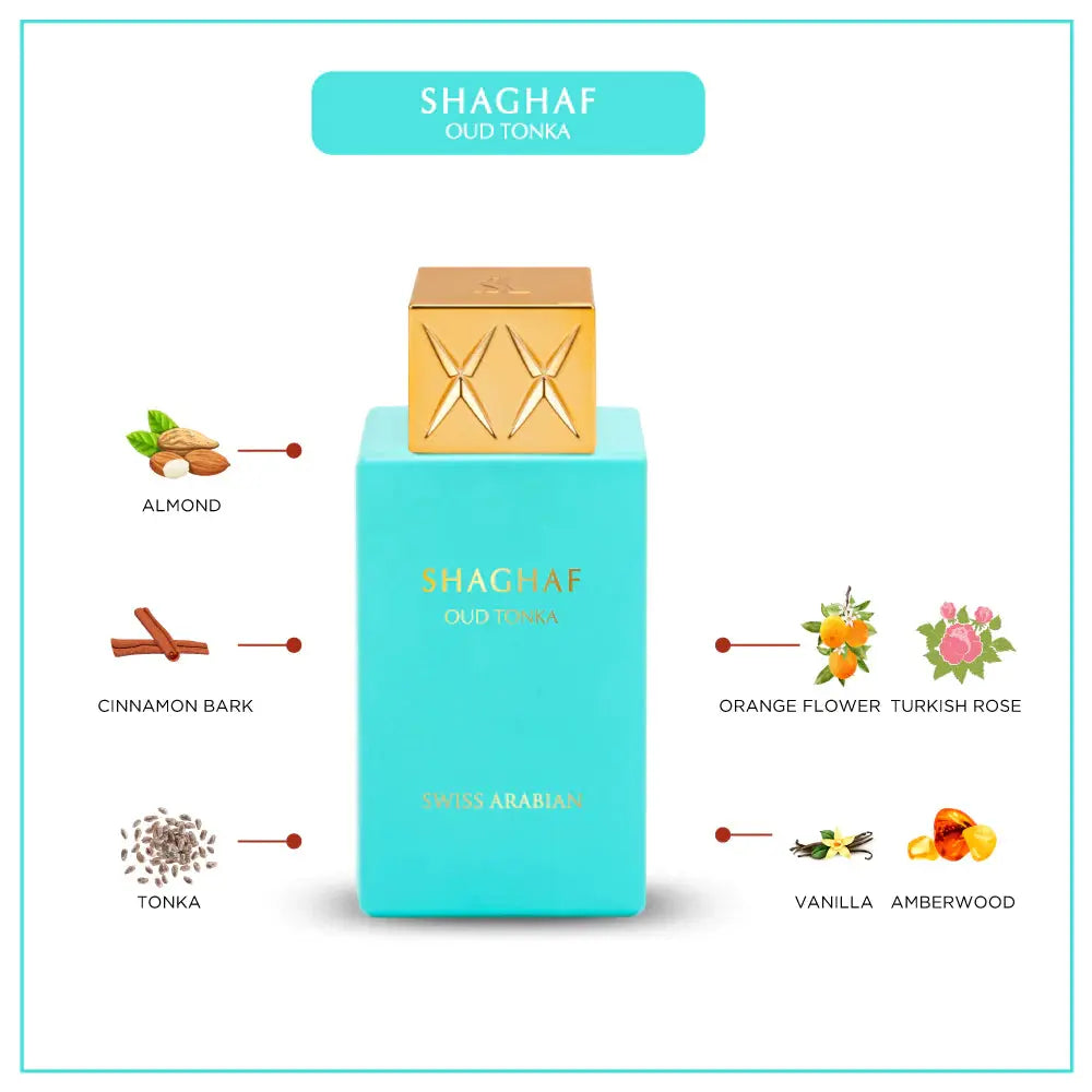 Perfume SHAGHAF OUD TONKA 75Ml- Swiss Arabian Perfume Oriental