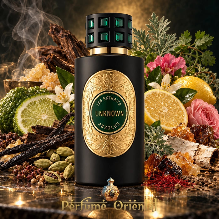 Unknown French Avenue 60 ml rodeado de limón, bergamota, cardamomo, vainilla y resinas aromáticas
