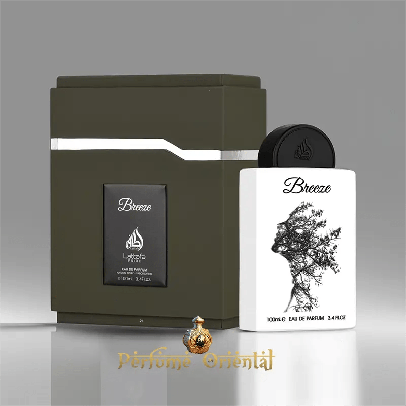 Perfume Oriental BREEZE -Lattafa Pride con caja y botella