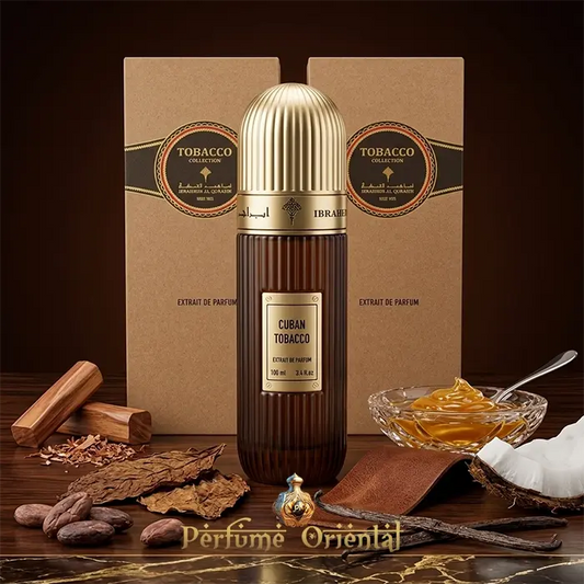 cuban tobacco ibrahim al qurashi perfume arabe unisex 100ml extrait con caja original cacao vainilla miel coco perfume lujo