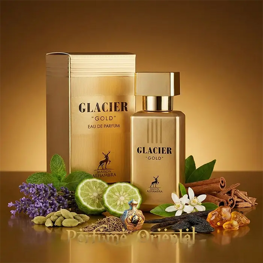 Glacier Gold Eau de Parfum 30ml Maison Alhambra perfume oriental masculino con notas cálidas y especiadas