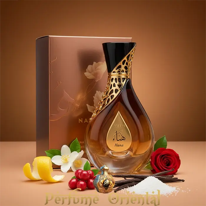 Hana Naseem 55ml perfume árabe unisex con caja original fragancia oriental elegante