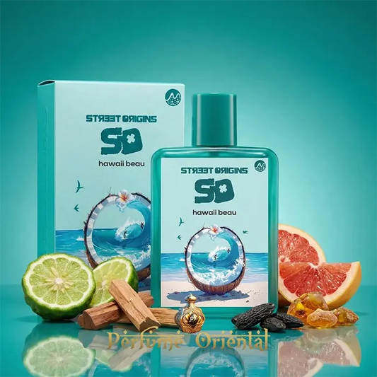 Street Origins Hawaii Beau EDP 75ml Fragrance World bottle with box citrus fruits woods and resins