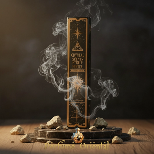 Incienso artesanal AROMA Pirita – Aroma cálido y espiritual que promueve éxito y claridad mental.