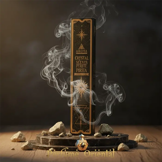 Incienso artesanal AROMA Pirita – Aroma cálido y espiritual que promueve éxito y claridad mental.
