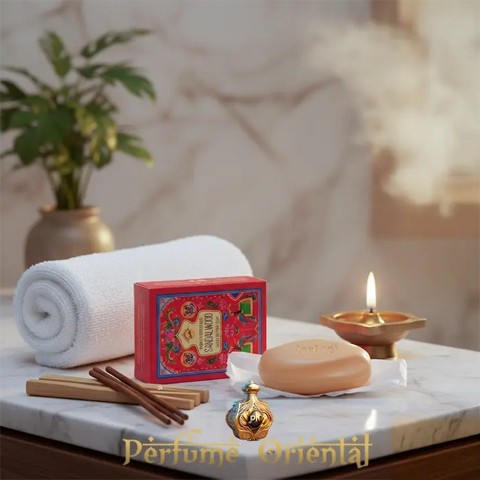 Indian Heritage Luxury Bathing Soap Sandalwood – Jabón artesanal inspirado en la tradición ayurvédica de la India.