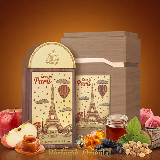 Love In Paris Lattafa Pride Con Caja Perfume Arabe Unisex Dulce Ambarado Con Caramelo Frutas Y Vainilla