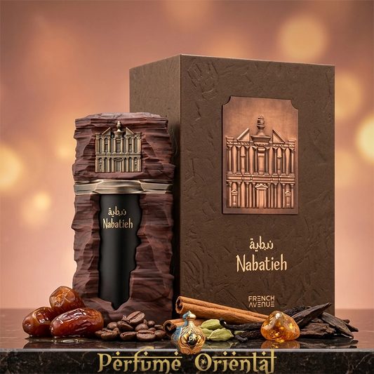 Perfume árabe Nabatieh French Avenue Eau de Parfum con dátiles, café y especias orientales