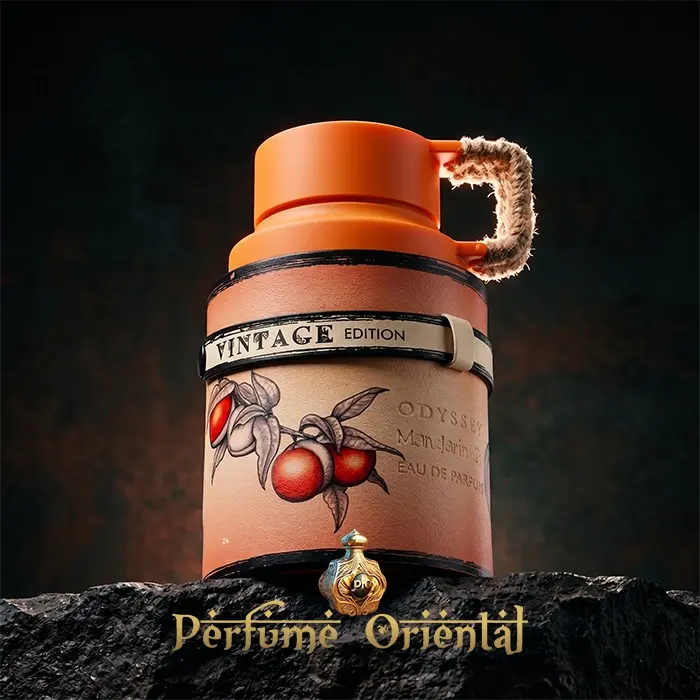 odyssey mandarin sky vintage edition armaf perfume arabe unisex 100ml frasco naranja fragancia citrica elegante con mandarina y ambar