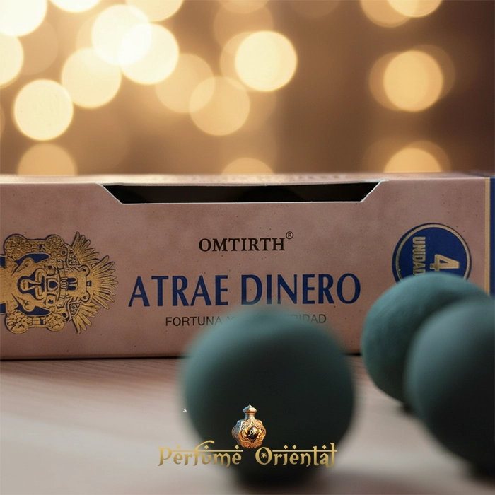 Incienso de resina OMTIRTH Atrae Dinero – Ideal para limpieza energética y rituales de abundancia espiritual.
