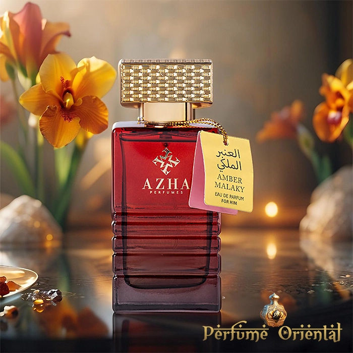AMBER MALAKY de AZHA PERFUMES – Perfume oriental masculino con orris, ámbar gris, patchouli y cedro