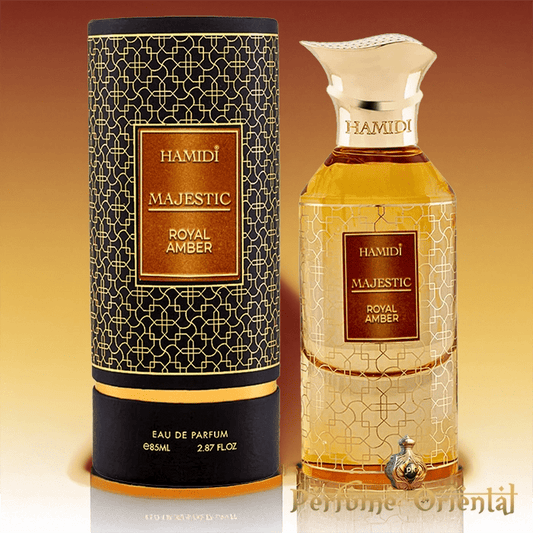 Perfume MAJESTIC ROYAL AMBER-85ml- Hamidi sin alcohol