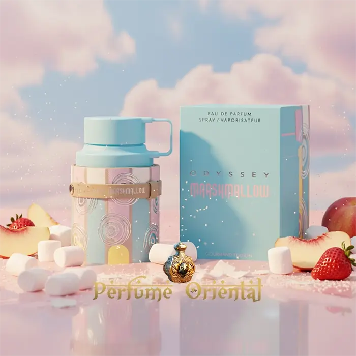 ARMAF ODYSSEY MARSHMALLOW perfume gourmand floral frutal para mujer con frasco azul y caja original