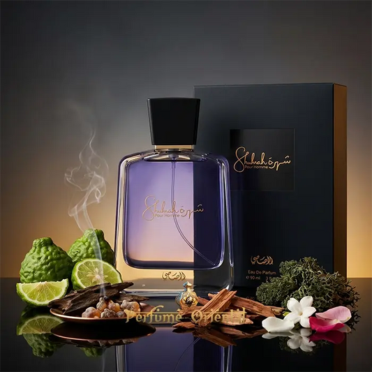Shuhrah Pour Homme Rasasi Con Caja Perfume Arabe 90ml Incienso Oud Amaderado Masculino Elegante Y Sofisticado