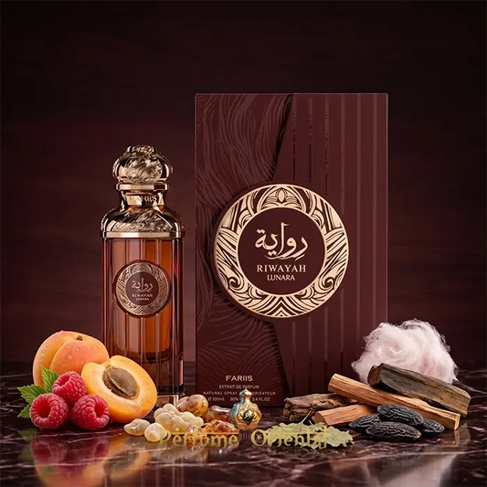 Riwayah Lunara Fariis Perfume Arabe Con Caja 100ml Fragancia Dulce Cremosa Con Toques Ahumados Y Fondo Amaderado Elegante