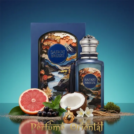 Safari Breeze – French Avenue Eau de Parfum 100ml, perfume árabe para hombre con pomelo, coco, menta verde, jazmín, vetiver, musgo de roble y ámbar