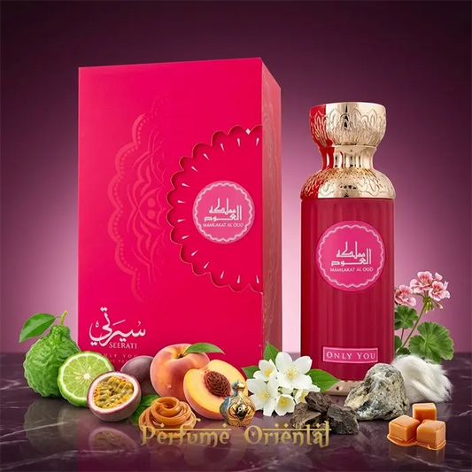 seerati only you mamlakat al oud perfume arabe unisex 100ml con caja original fragancia dulce floral con frutas y caramelo