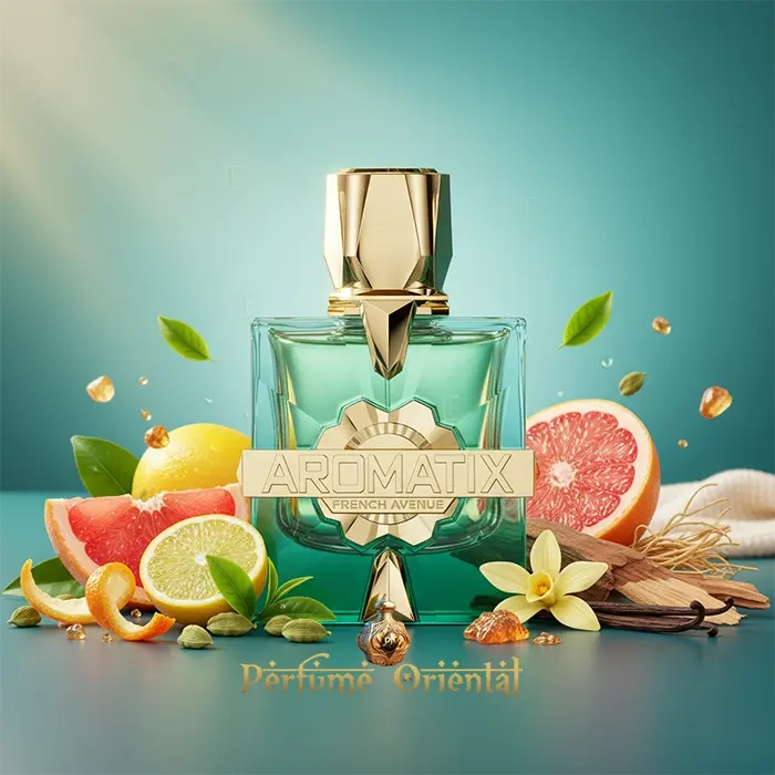 SUN KISSED de AROMATIX X FRENCH AVENUE – perfume oriental amaderado aromático con notas de pomelo, cardamomo, vetiver y vainilla – Perfume Oriental