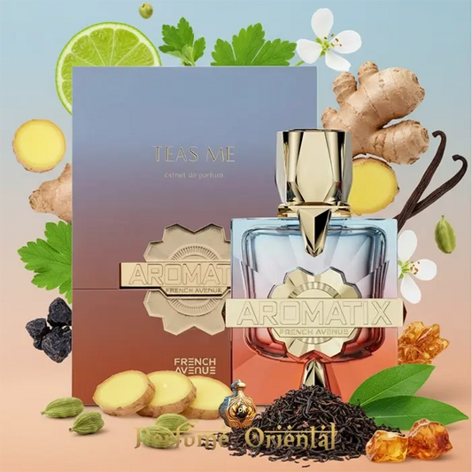 TEAS ME de AROMATIX X FRENCH AVENUE Eau de Parfum 100 ml – fragancia oriental amaderada masculina con jengibre, lima, té negro y vainilla – Perfume Oriental