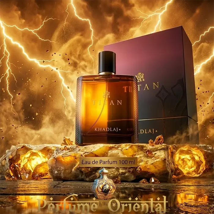 Perfume árabe Titan de Khadlaj Eau de Parfum 100ml – fragancia oriental masculina intensa ambarada de lujo