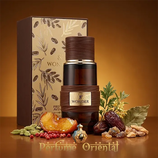 8th Wonder French Avenue perfume with box and oriental spicy notes