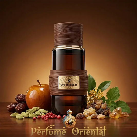 8th Wonder French Avenue perfume bottle with apple, dates and amber notes