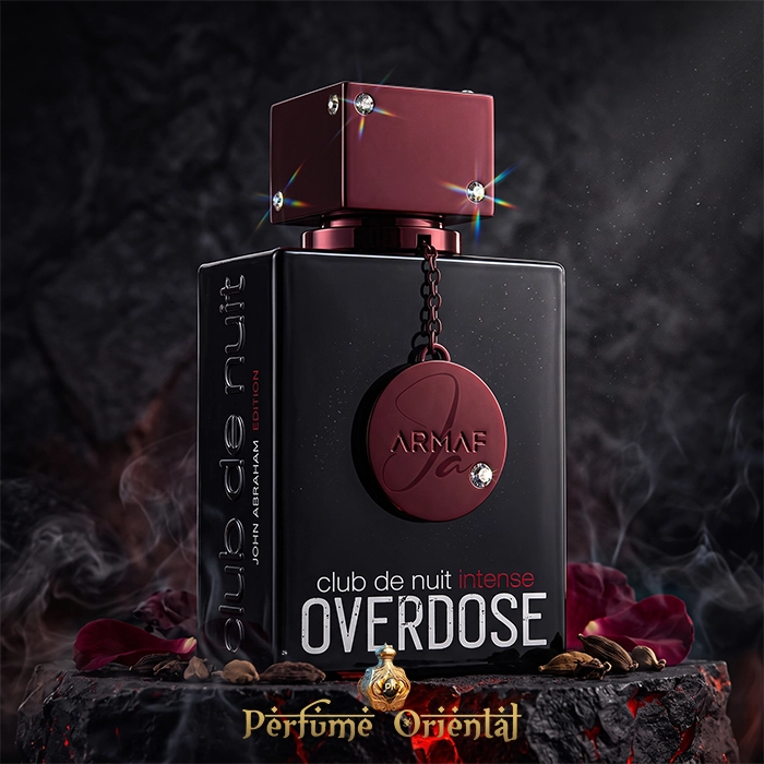 Club De Nuit Intense Overdose Armaf Perfume Hombre Diseño Negro Y Rojo Aroma Intenso Con Maderas Y Especias