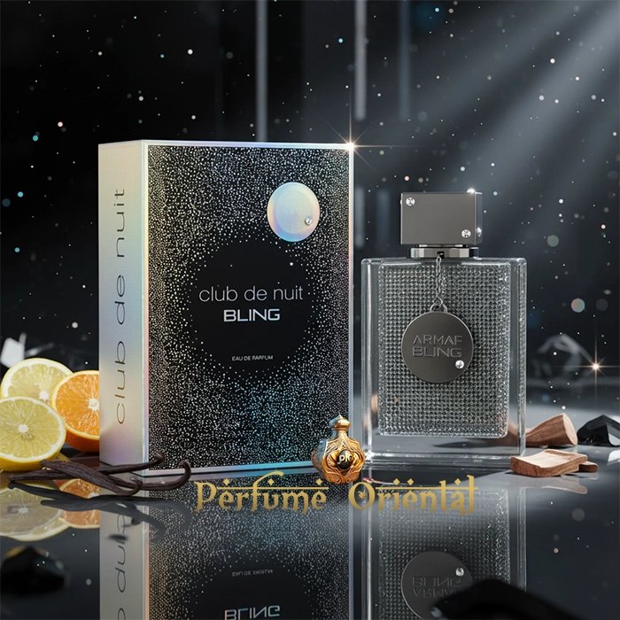 Perfume árabe para hombre ARMAF CLUB DE NUIT BLING – fragancia cítrica y especiada con caja holográfica | Perfume Oriental