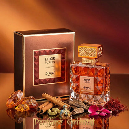 SAPIL ELIXIR FUSION perfume árabe con vainilla rosa y benjuí