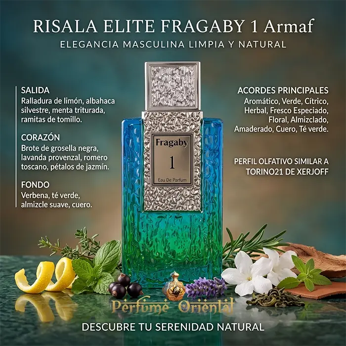 Fragaby 1 Risala Elite Armaf Eau De Parfum Para Hombre 100 Ml Con Pirámide Olfativa