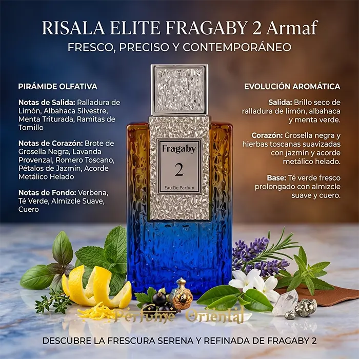 Fragaby 2 Risala Elite Armaf Eau De Parfum 100 Ml Con Pirámide Olfativa