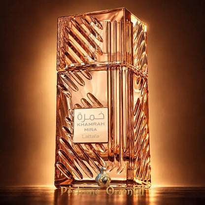 Khamrah Mira de Lattafa EDP 100 ml – Detalle del frasco
