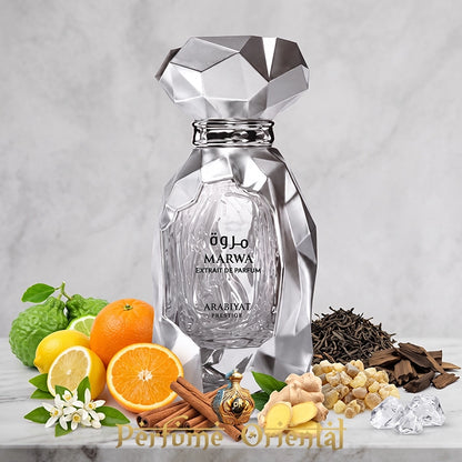 Marwa Extrait De Parfum 60 Ml Arabiyat Prestige Con Cítricos Canela Incienso Y Maderas