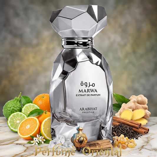 Marwa Extrait De Parfum Arabiyat Prestige Con Bergamota Naranja Jengibre Canela Y Té Negro