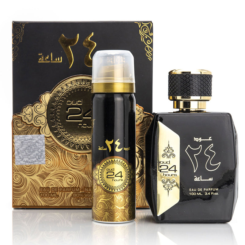 Perfume Oud 24hr Ard Al Zaafaran frasco 100ml con desodorante