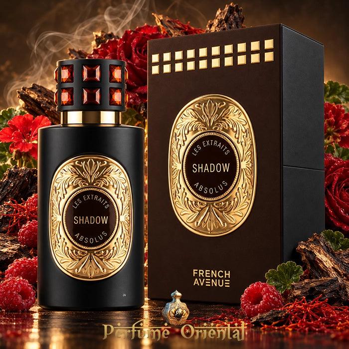 Perfume Shadow French Avenue Les Extraits Absolus 60 ml con su caja negra y dorada