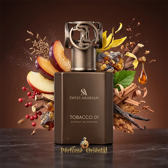 Perfume Tobacco 01 Swiss Arabian Con Ciruela, Manzana, Ámbar, Tabaco Y Vainilla