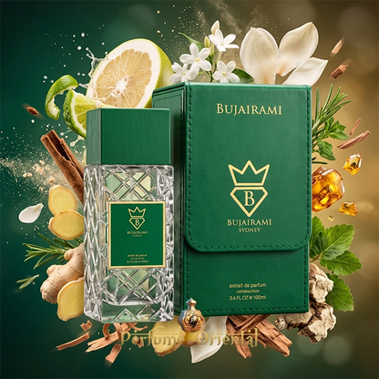 Vibration Bujairami Extrait De Parfum 100 Ml Con Caja, Pomelo, Jengibre Y Cedro