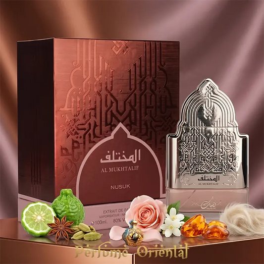 Al Mukhtalif Nusuk Perfume Arabe Con Caja 100ml Fragancia Floral Citric Ambarada Elegante Y Versatil Unisex