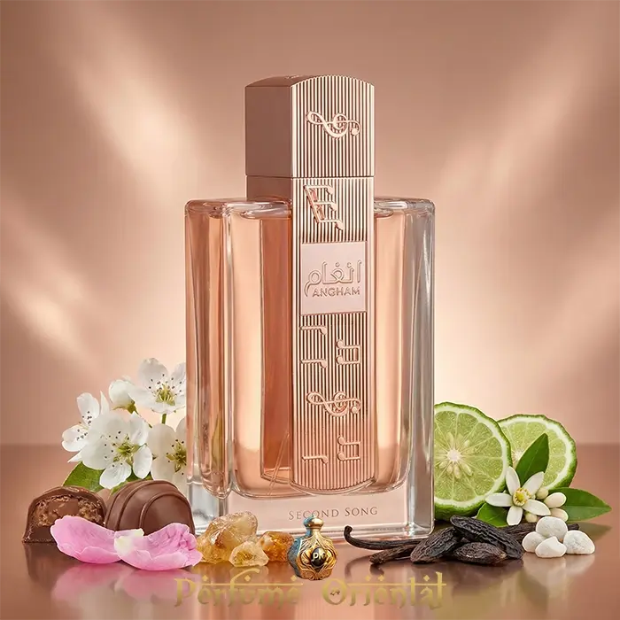 Angham Second Song Eau de Parfum Lattafa perfume oriental femenino elegante con notas gourmand y florales