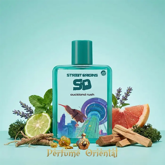 Street Origins Auckland Rush Fragrance World eau de parfum 75ml bottle citrus fresh woody perfume