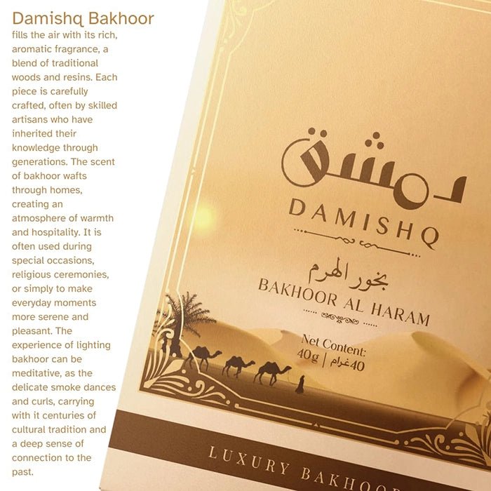 Bukhoor AL HARAM-40 gramos-DAMISHQ notes