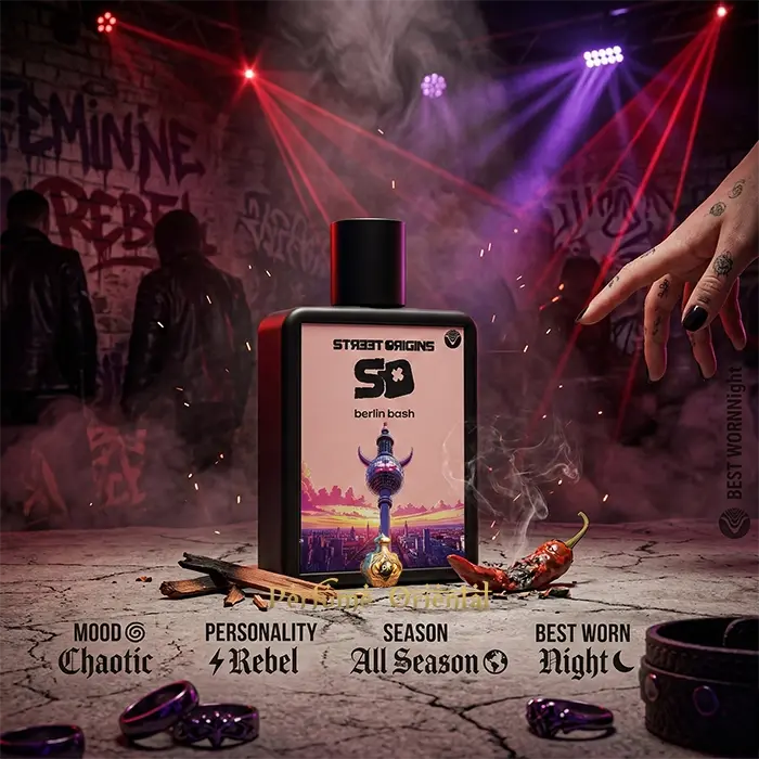 Perfume árabe Berlin Bash Street Origins 75ml de Fragrance World – fragancia masculina intensa especiada ideal noche