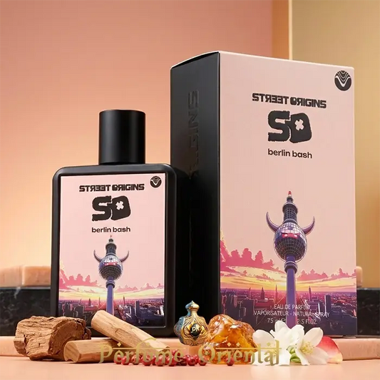 Perfume árabe Berlin Bash Street Origins 75ml con caja original – notas de maderas, ámbar y especias
