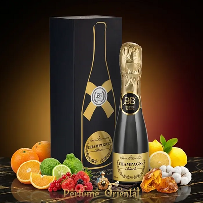 bharara champagne black perfume arabe hombre 100ml con caja original fragancia citrica afrutada dulce ambarada elegante