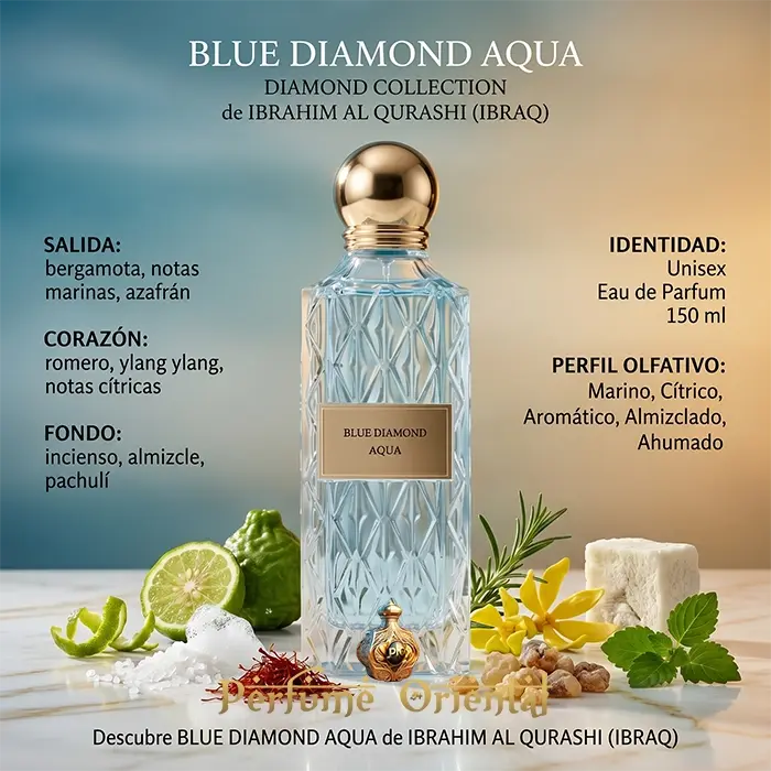 BLUE DIAMOND AQUA de IBRAHIM AL QURASHI (IBRAQ)-150ML-Unisex Perfume Oriental